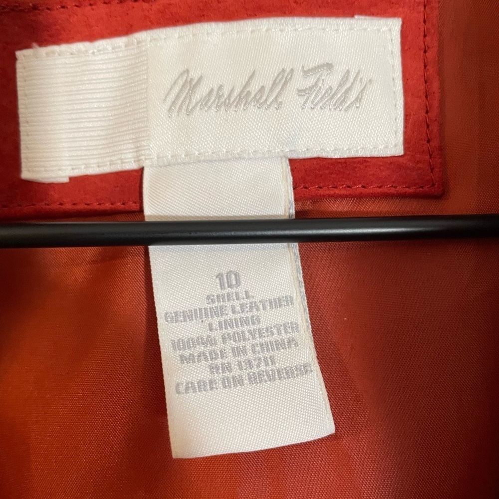 Marshall Field’s Vintage Suede Leather Jacket Women’s Size 10 Rust Color 🍁 - Picture 2 of 12